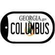 Columbus Georgia Novelty Metal Dog Tag Necklace DT-6141 2" x 1" Dog Tag (DT)