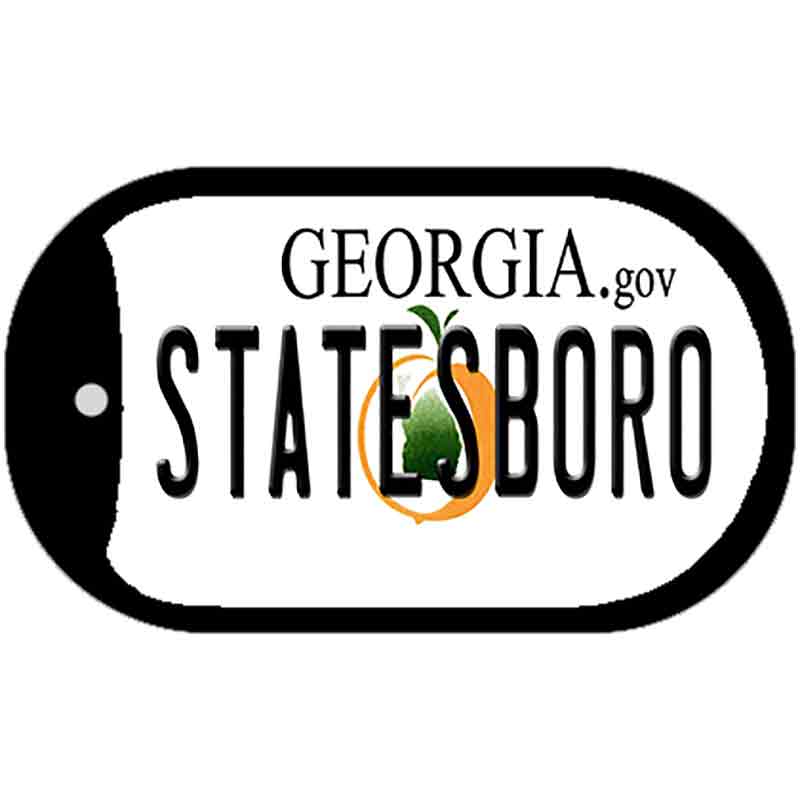 Statesboro Georgia Novelty Metal Dog Tag Necklace DT-6143 2" x 1" Dog Tag (DT)