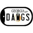 Dawgs Georgia Novelty Metal Dog Tag Necklace DT-6146 2" x 1" Dog Tag (DT)