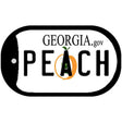 Peach Georgia Novelty Metal Dog Tag Necklace DT-6149 2" x 1" Dog Tag (DT)