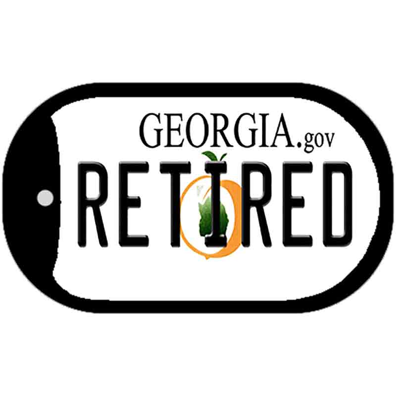 Retired Georgia Novelty Metal Dog Tag Necklace DT-6152 2" x 1" Dog Tag (DT)