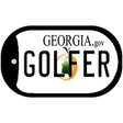 Golfer Georgia Novelty Metal Dog Tag Necklace DT-6153 2" x 1" Dog Tag (DT)