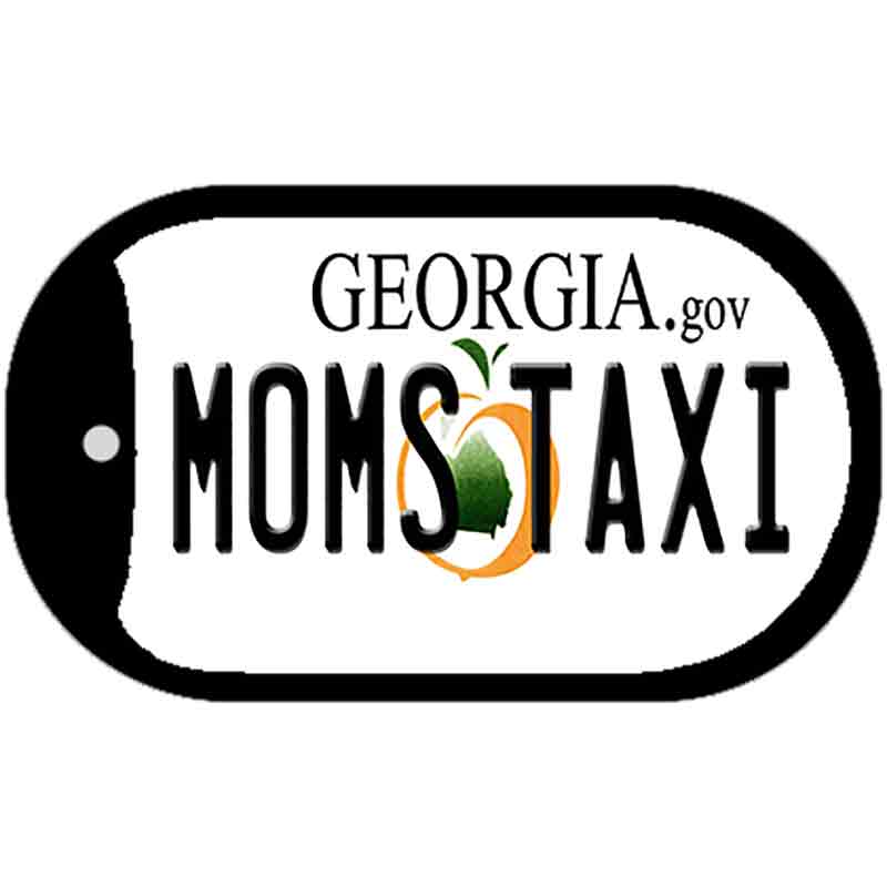 Moms Taxi Georgia Novelty Metal Dog Tag Necklace DT-6160 2" x 1" Dog Tag (DT)