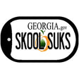 Skool Suks Georgia Novelty Metal Dog Tag Necklace DT-6170 2" x 1" Dog Tag (DT)
