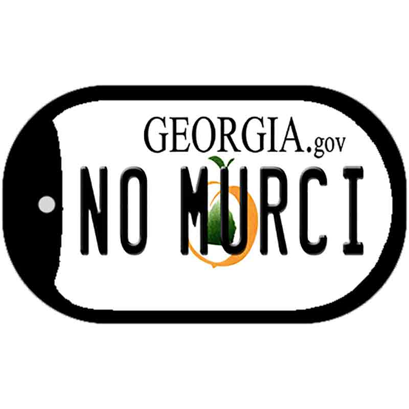 No Murci Georgia Novelty Metal Dog Tag Necklace DT-6176 2" x 1" Dog Tag (DT)