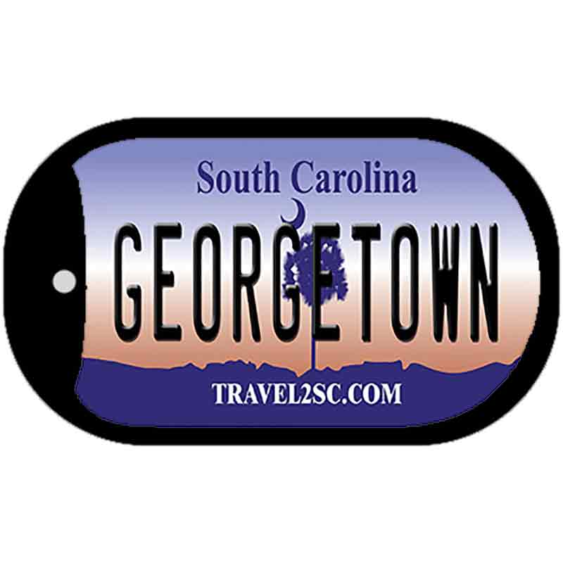 Georgetown South Carolina Novelty Metal Dog Tag Necklace DT-6302 2" x 1" Dog Tag (DT)