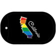 California Rainbow State Novelty Metal Dog Tag Necklace DT-6319 2" x 1" Dog Tag (DT)