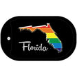 Florida Rainbow State Novelty Metal Dog Tag Necklace DT-6323 2" x 1" Dog Tag (DT)