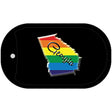 Georgia Rainbow State Novelty Metal Dog Tag Necklace DT-6324 2" x 1" Dog Tag (DT)