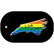 North Carolina Rainbow State Novelty Metal Dog Tag Necklace DT-6347 2" x 1" Dog Tag (DT)