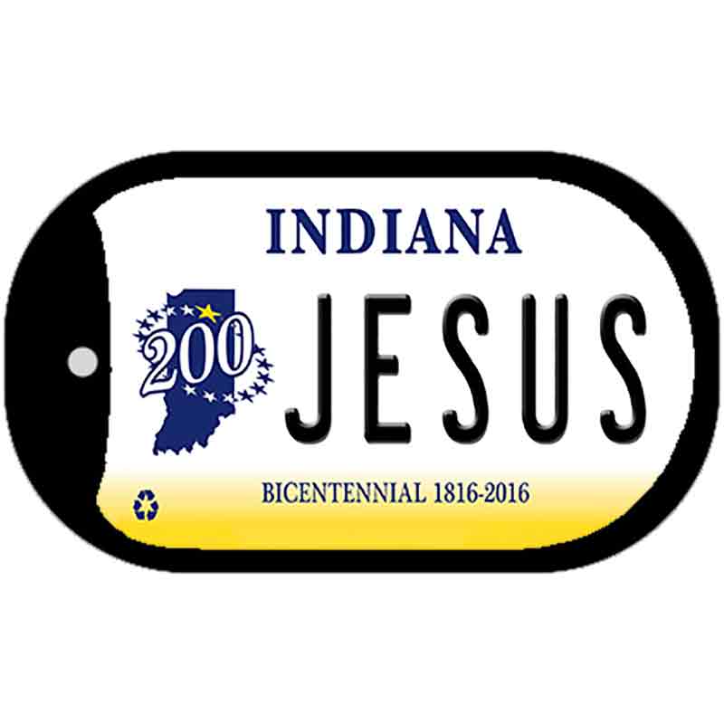 Indiana Jesus Novelty Metal Dog Tag Necklace DT-6401