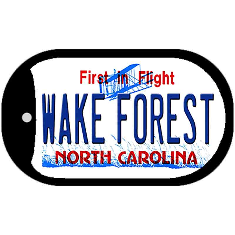 Wake Forest North Carolina Novelty Metal Dog Tag Necklace DT-6465 2" x 1" Dog Tag (DT)