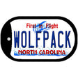 Wolfpack North Carolina Novelty Metal Dog Tag Necklace DT-6466 2" x 1" Dog Tag (DT)