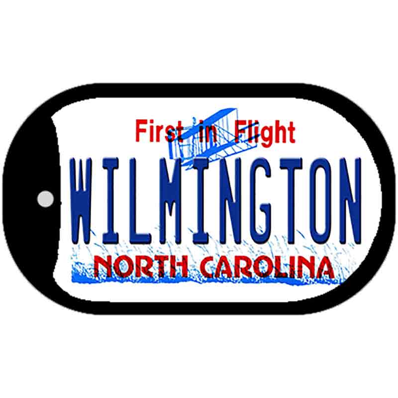 Wilmington North Carolina Novelty Metal Dog Tag Necklace DT-6473 2" x 1" Dog Tag (DT)