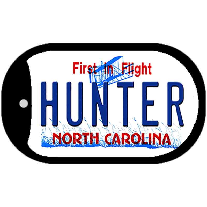 Hunter North Carolina Novelty Metal Dog Tag Necklace DT-6482 2" x 1" Dog Tag (DT)