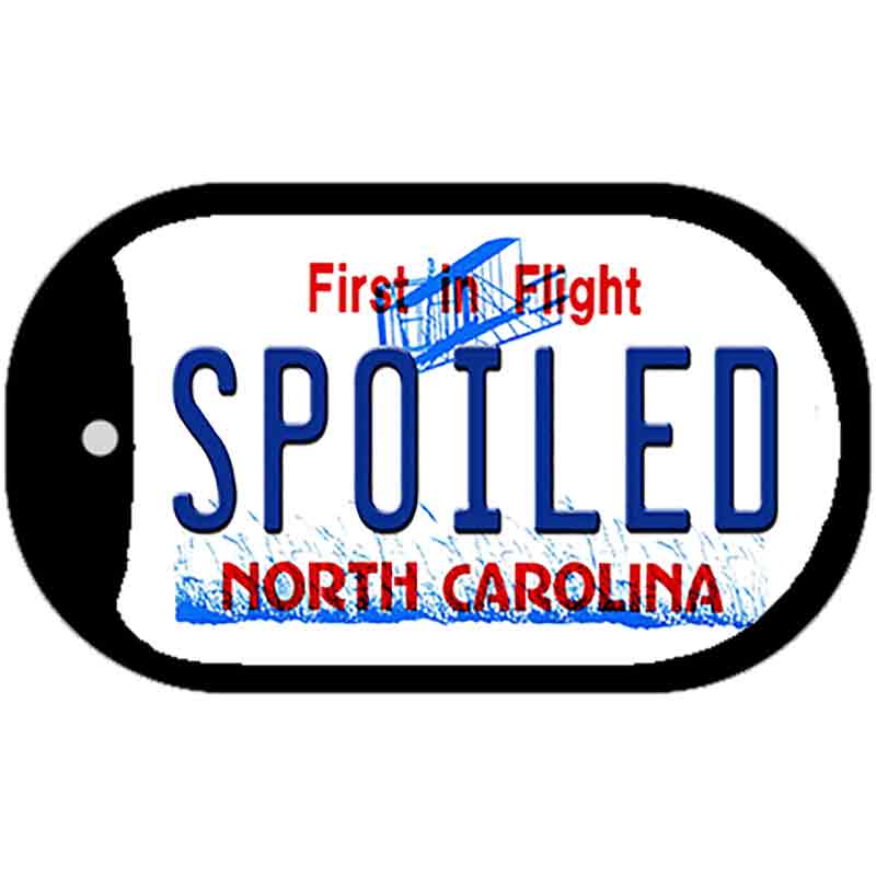 Spoiled North Carolina Novelty Metal Dog Tag Necklace DT-6498 2" x 1" Dog Tag (DT)
