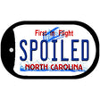 Spoiled North Carolina Novelty Metal Dog Tag Necklace DT-6498 2" x 1" Dog Tag (DT)