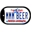 MMM Beer North Carolina Novelty Metal Dog Tag Necklace DT-6501 2" x 1" Dog Tag (DT)