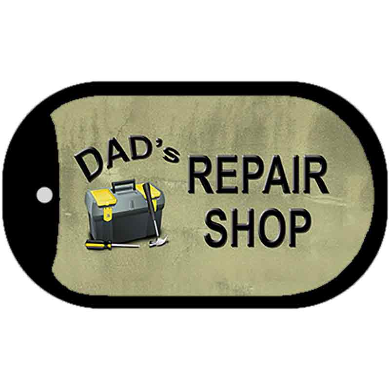 Dads Repair Shop Novelty Metal Dog Tag Necklace DT-6890 2" x 1" Dog Tag (DT)