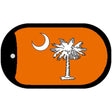 Orange South Carolina Flag Novelty Metal Dog Tag Necklace DT-7899 2" x 1" Dog Tag (DT)