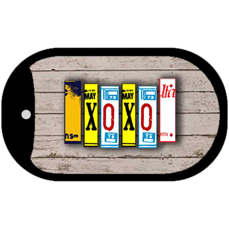 XOXO Plate Art Novelty Metal Dog Tag Necklace DT-7900