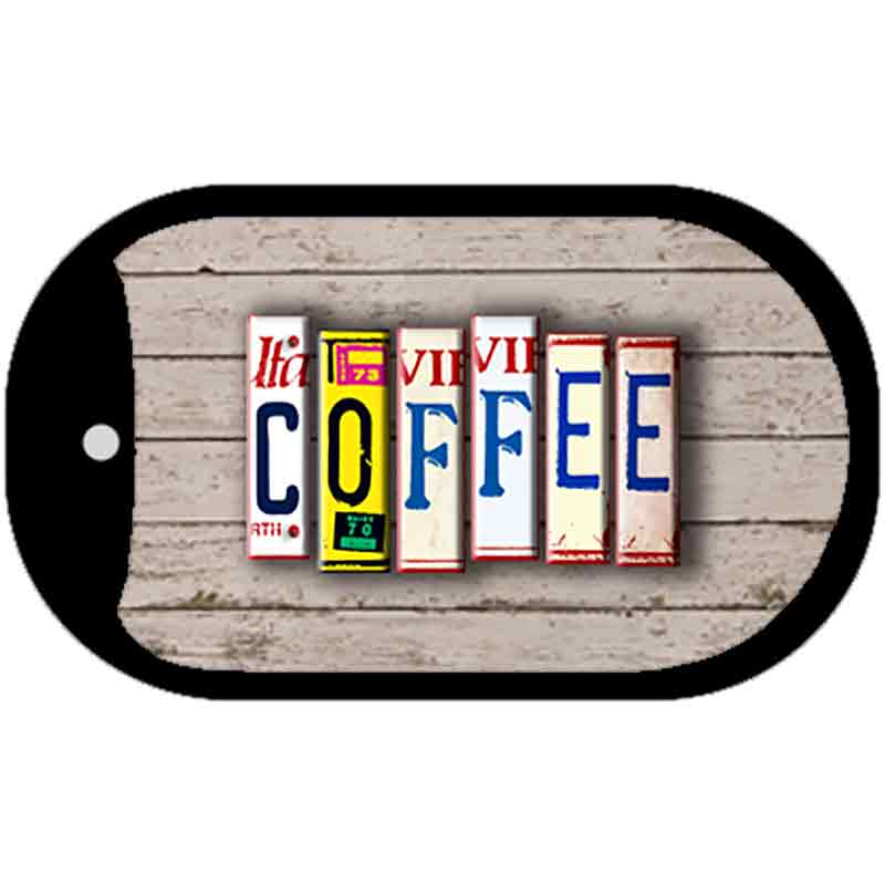 Coffee Plate Art Novelty Metal Dog Tag Necklace DT-7948