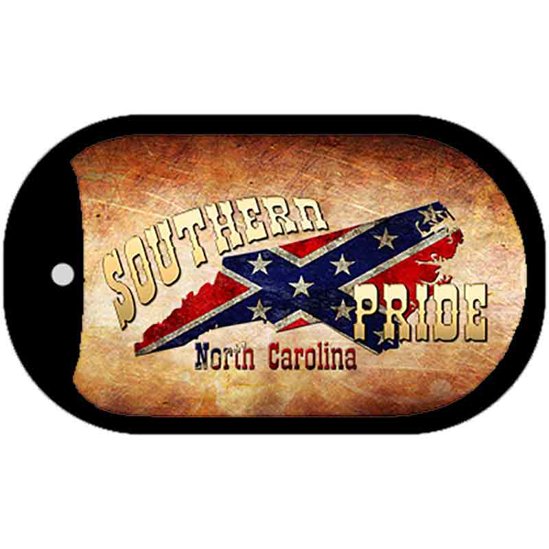 Southern Pride North Carolina Novelty Metal Dog Tag Necklace DT-7972 2" x 1" Dog Tag (DT)