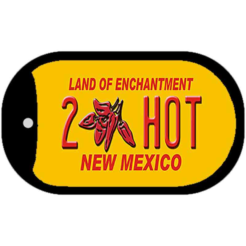 2 Hot Yellow New Mexico Novelty Metal Dog Tag Necklace DT-8010