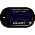 Delaware Rusty Blank Novelty Metal Dog Tag Necklace DT-8125