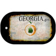Georgia Rusty Blank Novelty Metal Dog Tag Necklace DT-8127 2" x 1" Dog Tag (DT)