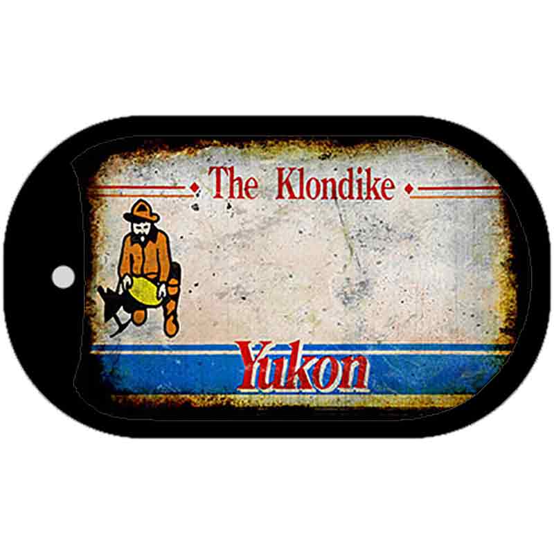 Yukon Rusty Blank Novelty Metal Dog Tag Necklace DT-8173
