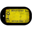 American Samoa Rusty Blank Novelty Metal Dog Tag Necklace DT-8176