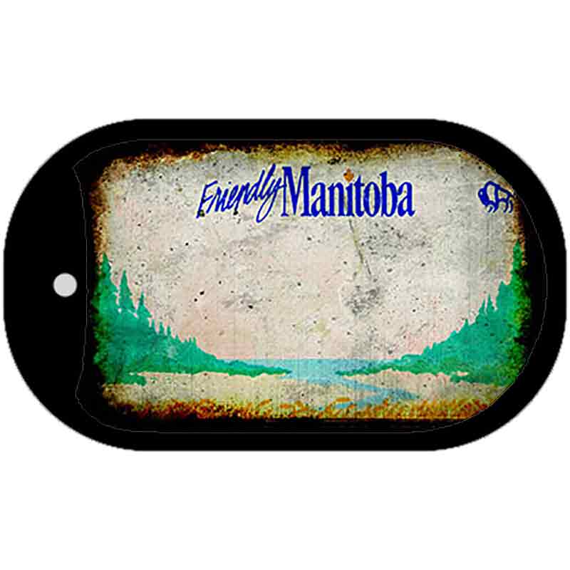 Manitoba Rusty Blank Novelty Metal Dog Tag Necklace DT-8178