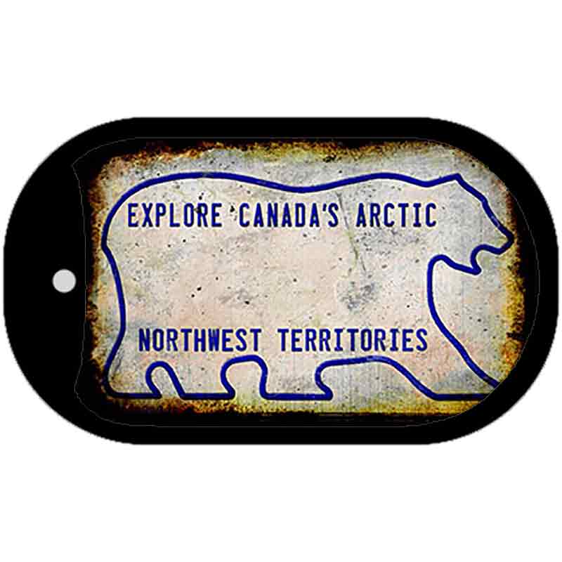 Northwest Territory Rusty Blank Novelty Metal Dog Tag Necklace DT-8180 2" x 1" Dog Tag (DT)