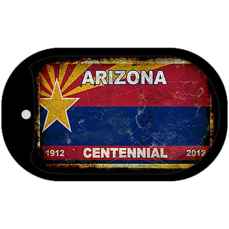 Arizona Centennial Rusty Blank Novelty Metal Dog Tag Necklace DT-8190