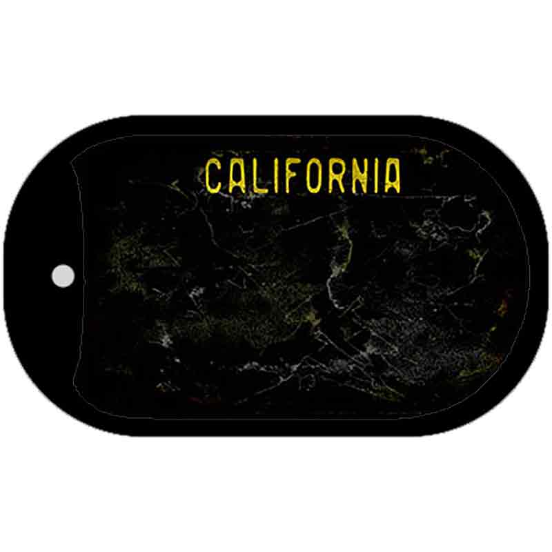 California Black Rusty Blank Novelty Metal Dog Tag Necklace DT-8191 2" x 1" Dog Tag (DT)