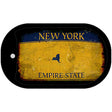 New York Yellow Rusty Blank Novelty Metal Dog Tag Necklace DT-8192 2" x 1" Dog Tag (DT)