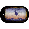 South Carolina Rusty Blank Novelty Metal Dog Tag Necklace DT-8203