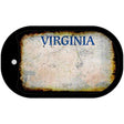 Virginia Rusty Blank Novelty Metal Dog Tag Necklace DT-8215