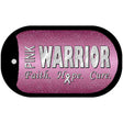 Pink Warrior Novelty Metal Dog Tag Necklace DT-8244 2" x 1" Dog Tag (DT)