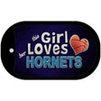 This Girl Loves Her Hornets Novelty Metal Dog Tag Necklace DT-8421 2" x 1" Dog Tag (DT)