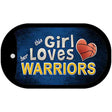 This Girl Loves Her Warriors Novelty Metal Dog Tag Necklace DT-8425 2" x 1" Dog Tag (DT)
