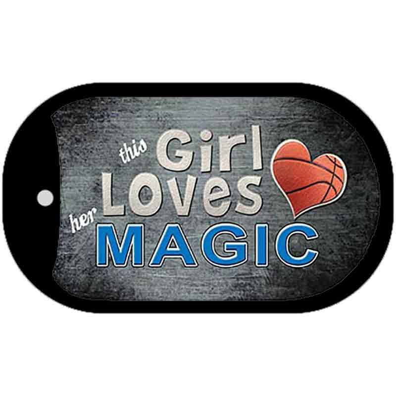 This Girl Loves Her Magic Novelty Metal Dog Tag Necklace DT-8437