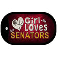 This Girl Loves Her Senators Novelty Metal Dog Tag Necklace DT-8454 2" x 1" Dog Tag (DT)