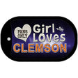 This Girl Loves Her Clemson Novelty Metal Dog Tag Necklace DT-8479