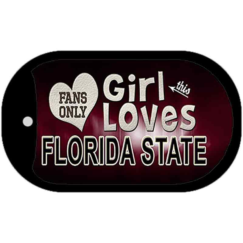 This Girl Loves Her Florida State Novelty Metal Dog Tag Necklace DT-8481 2" x 1" Dog Tag (DT)