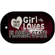 This Girl Loves Her Florida State Novelty Metal Dog Tag Necklace DT-8481 2" x 1" Dog Tag (DT)