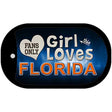 This Girl Loves Her Florida Novelty Metal Dog Tag Necklace DT-8482 2" x 1" Dog Tag (DT)
