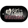 This Girl Loves Her Georgia Novelty Metal Dog Tag Necklace DT-8483 2" x 1" Dog Tag (DT)