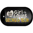 This Girl Loves Her Georgia Tech Novelty Metal Dog Tag Necklace DT-8484 2" x 1" Dog Tag (DT)